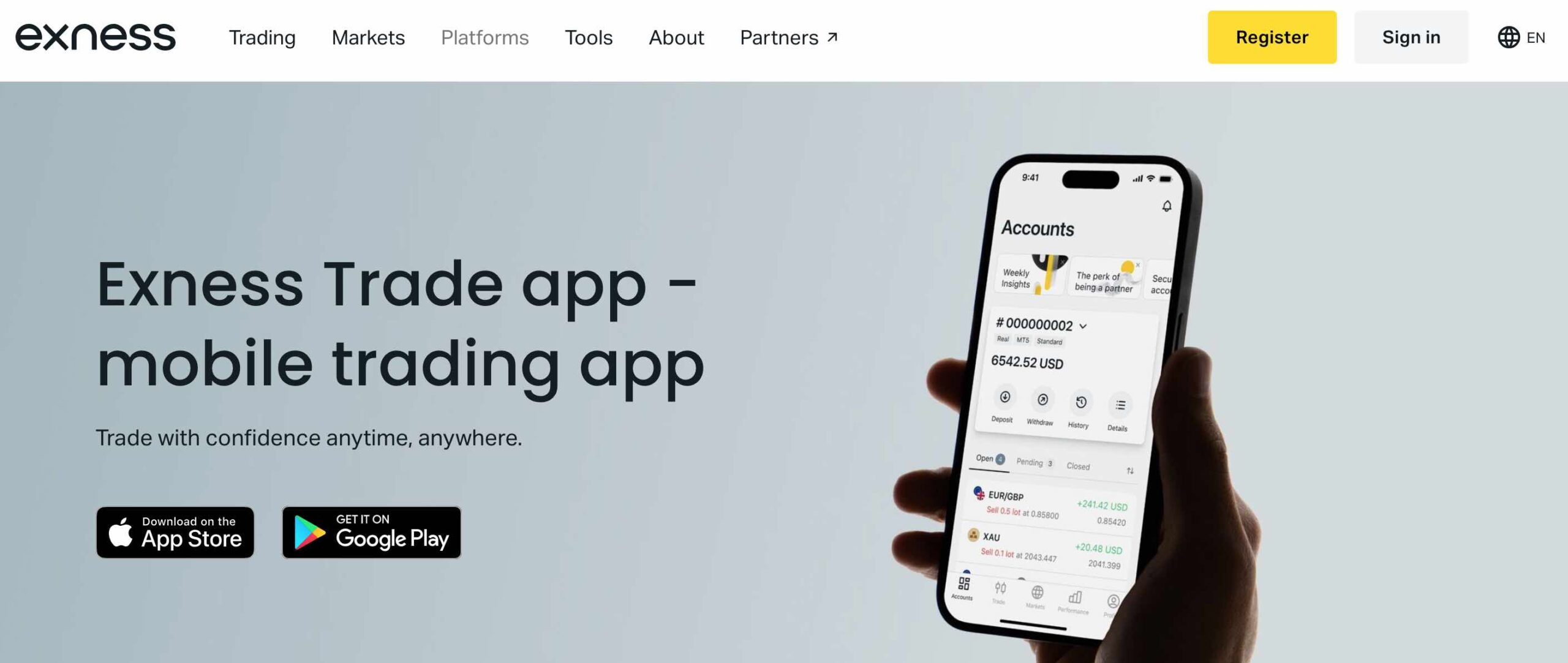 Exness is one of the best investment apps in Kenya